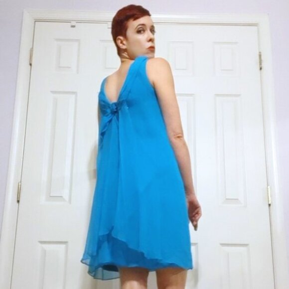 1960s swing mod mini dress silk VGUC - Picture 1 of 8